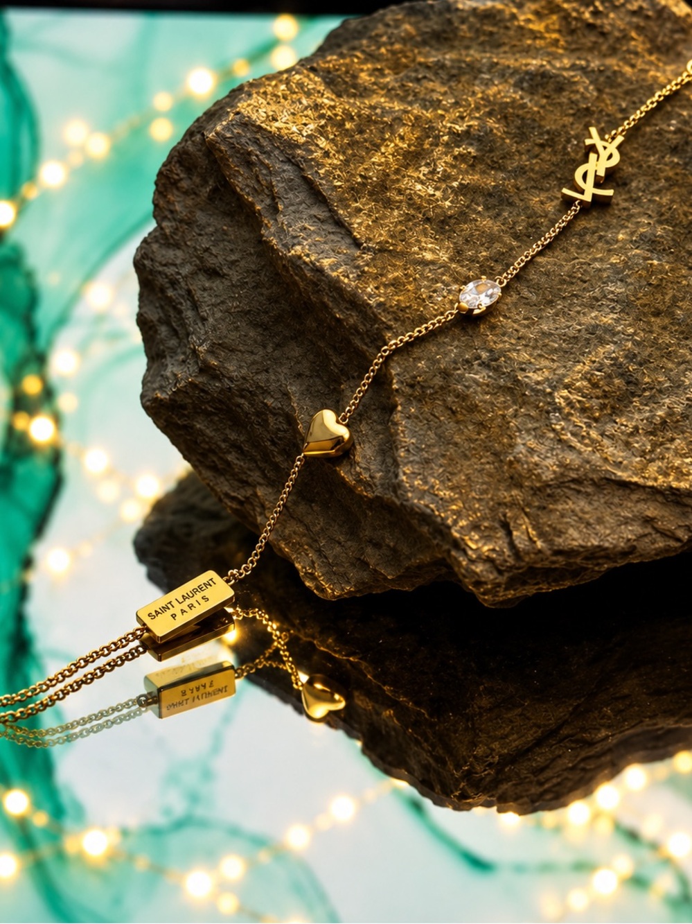 Luxury Inspired Gold Initial Chain Bracelet | Minimalist Paris Style Jewelry